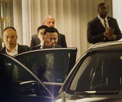 馬云保鏢現場
